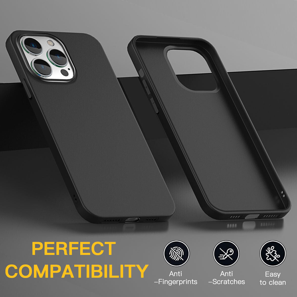 Case for iPhone 13 Pro & iPhone 13 Pro Max TPU Shockproof Protective Phone  Case Support Wireless Charging 